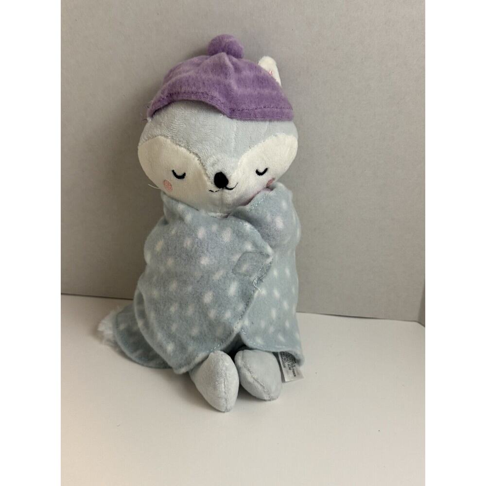 Target Fireside Pals Plush Fox Blue Blanket Swaddle 10" Stuffed Animal Toy Lovey
